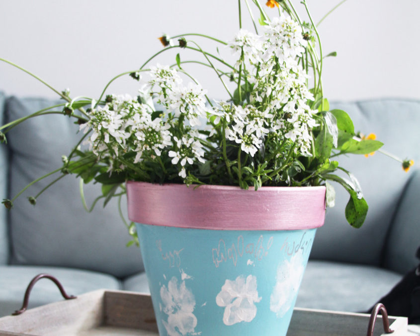 DIY Paw Print Potted Plant for Dog Moms